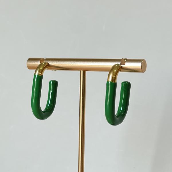 ARRACADAS CLIP -VERDE