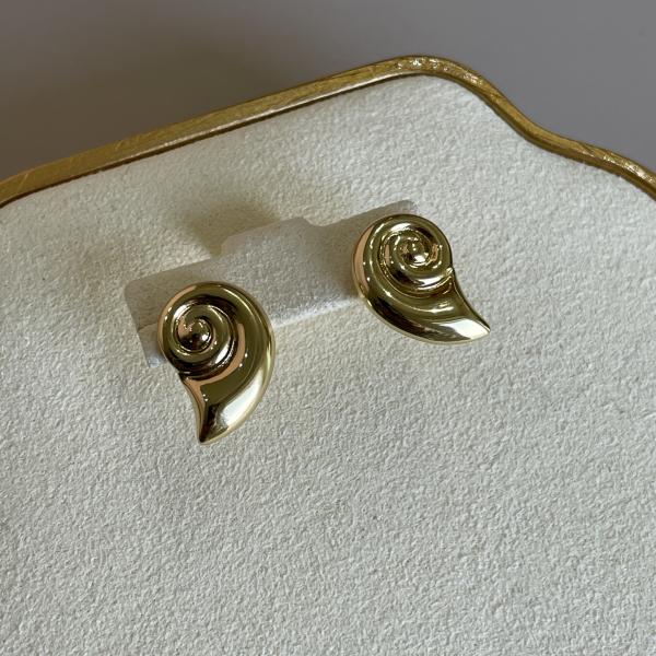 ARETES CARACOL GOLD