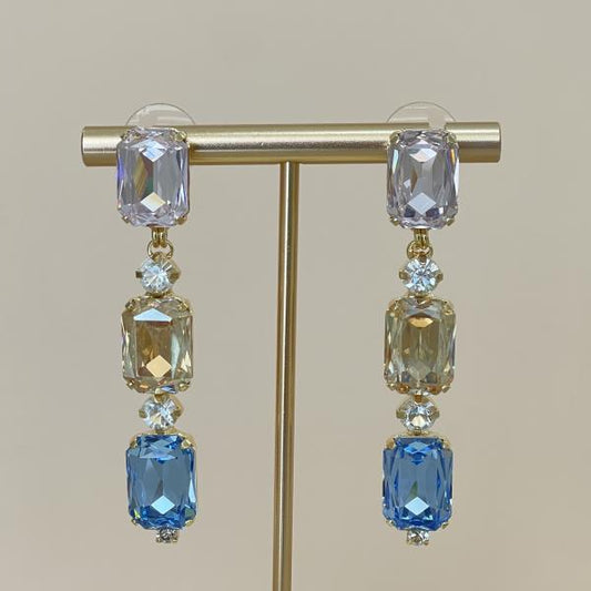 ARETES ZAYN ROSA GOLD Y AZUL