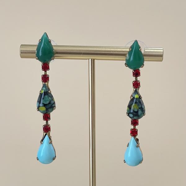 ARETES ARIADNA VERDE TURQUESA
