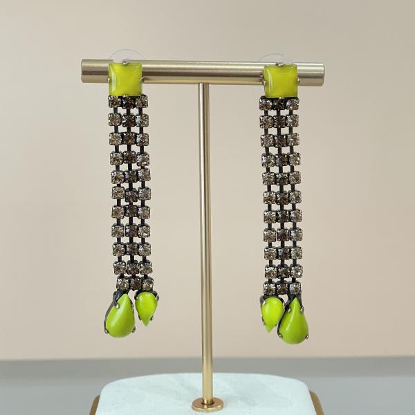 ARETES ZEUS AMARILLO VERDE LIMON