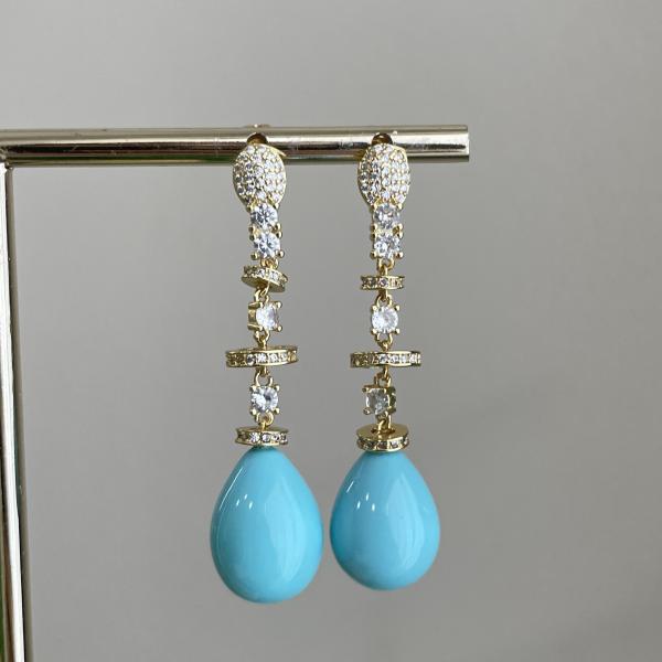 ARETES NEFERTITI TURQUESA