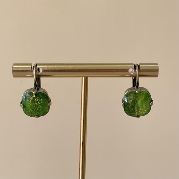 ARETES DAYLIGHT VERDE ESCARCHA GOLD