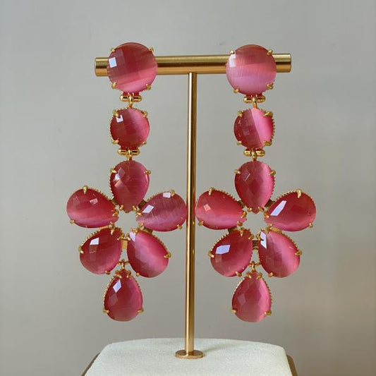 ARETES FLOR - ROSA