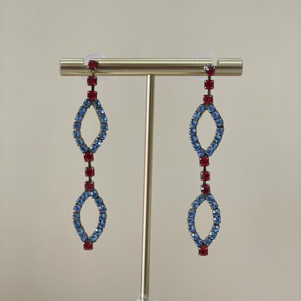 ARETES PEGONITA AZUL Y ROJO