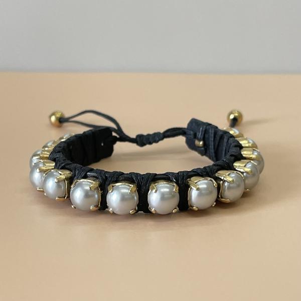 PULSERA FAVORITA PERLAS GRIS -HN