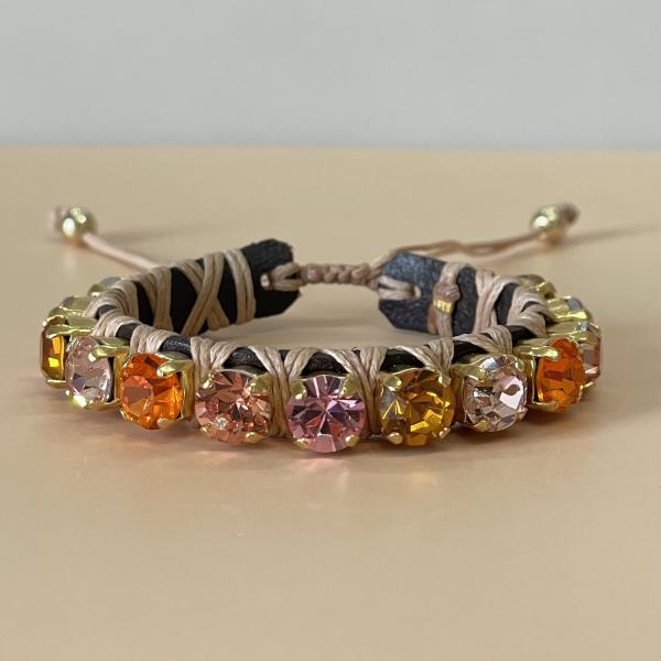 PULSERA FAVORITA AJUSTABLE PINK ORANGE -HB