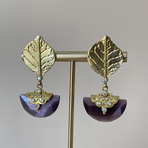 ARETES CHARLES GARDEN -PURPLE