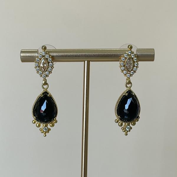ARETES YUCEL OVALADO NEGRO