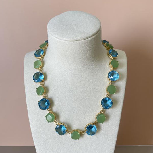 COLLAR SANTORIN AZUL VERDE