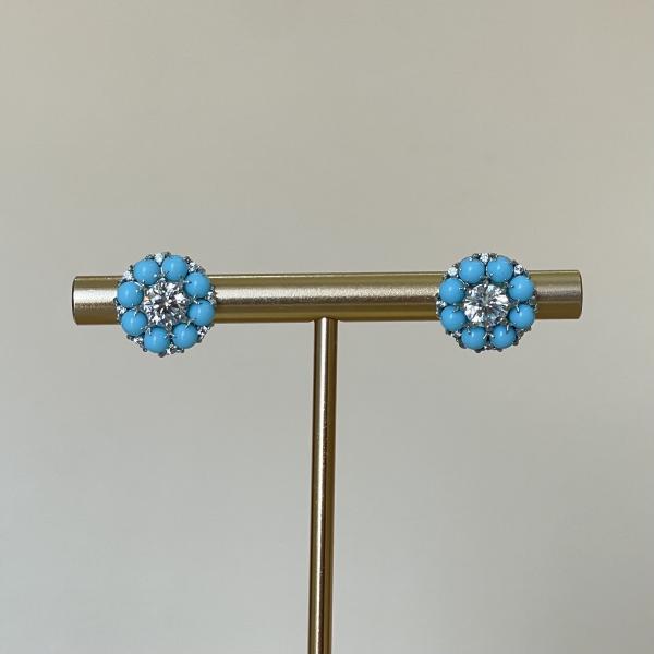 ARETES FLOWER TURQUESA