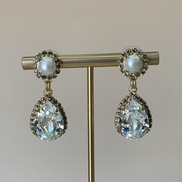 ARETES HEAVEN PERLA Y CLEAR -G