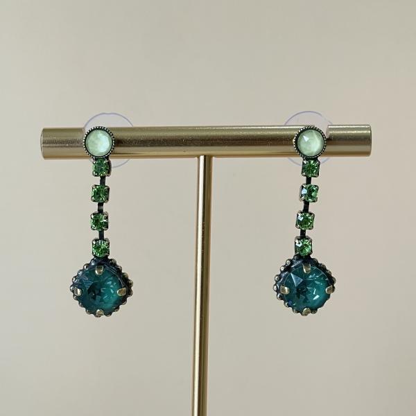 ARETES VERENA AZUL VERDE LIME