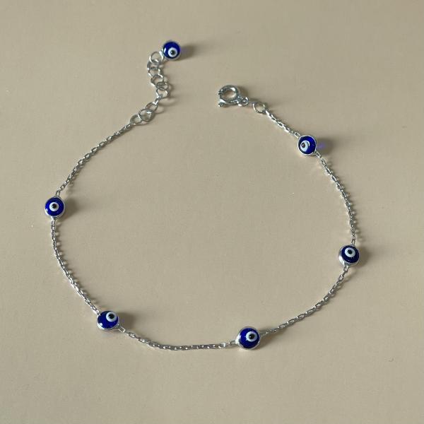 PULSERA SEIS OJOS SILVER