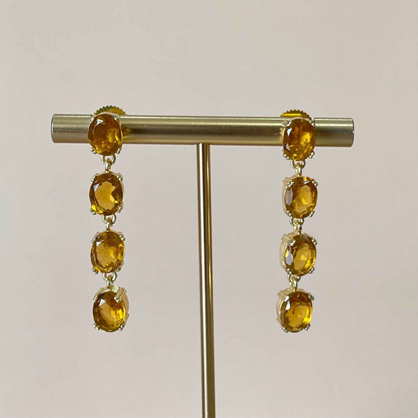 ARETES 4 GEMSTONES CHAMPAGNE