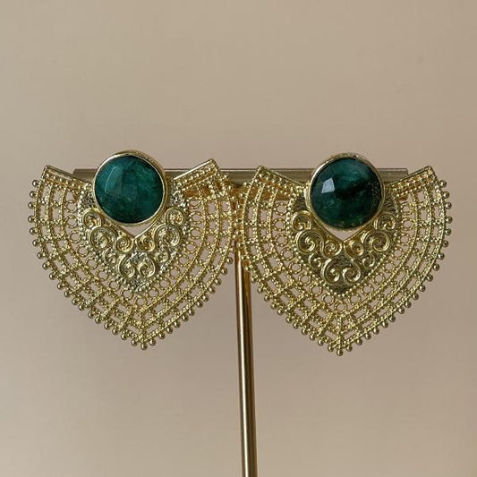 ARETES SABINA -VERDE PINO