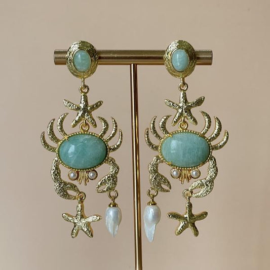 ARETES CANGREJO -MENTA