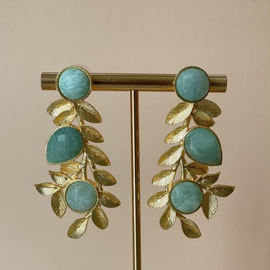 ARETES HOJITAS -MENTA