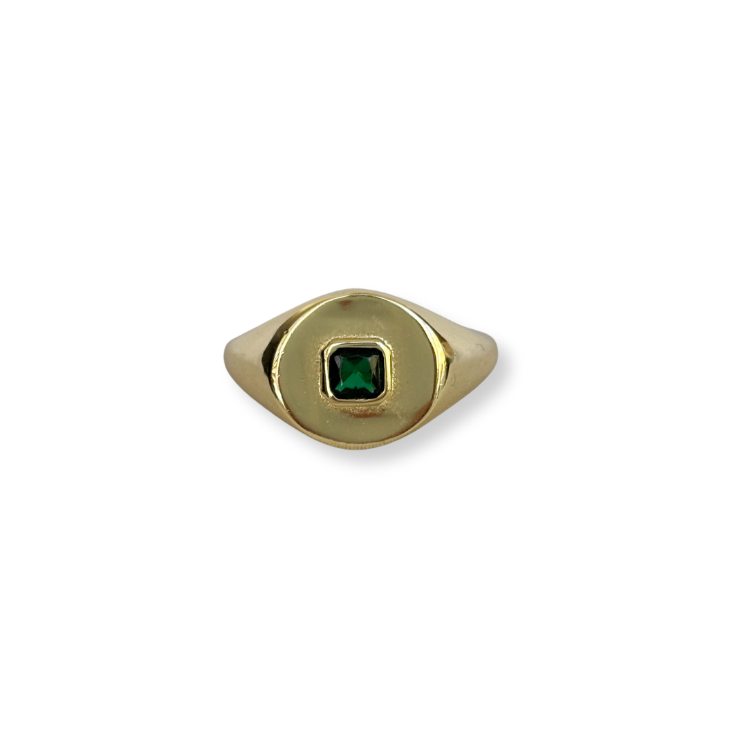 ANILLO PLANO VERDE