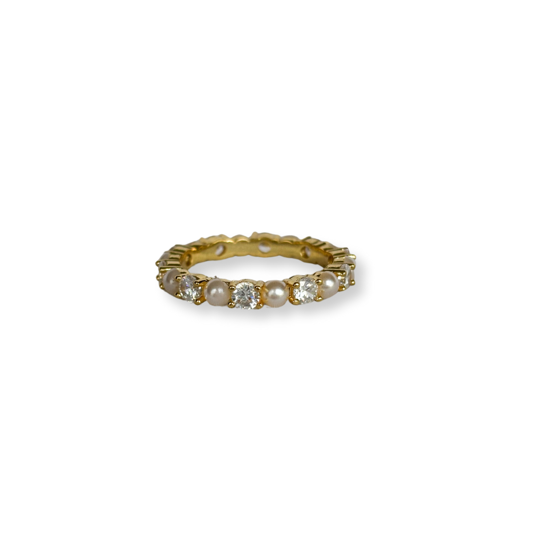 ANILLO CRISTAL CON PERLA