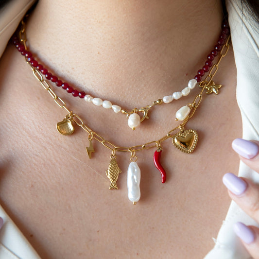 COLLAR PEZ Y CORAZON