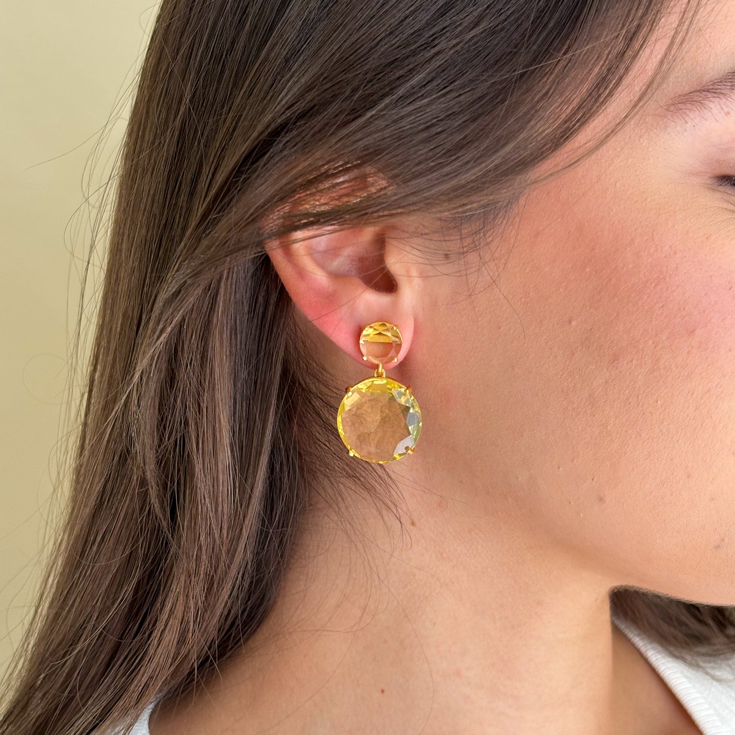 ARETES GEMSTONE LEMON TOPAZ ROUND