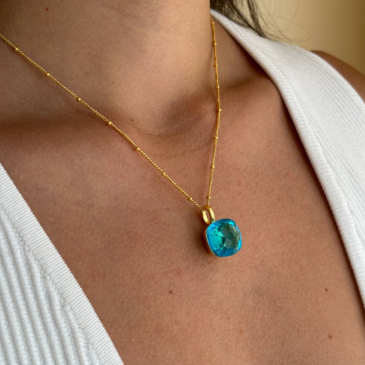 COLLAR GEMSTONE BLUE TOPAZ HYDRO