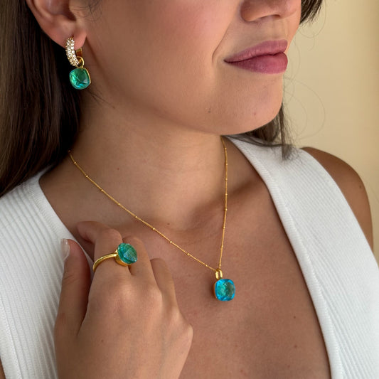 ANILLO GEMSTONE BLUE TOPAZ HYDRO