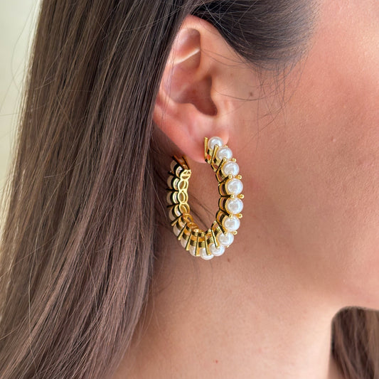 ARRACADAS CON PERLAS