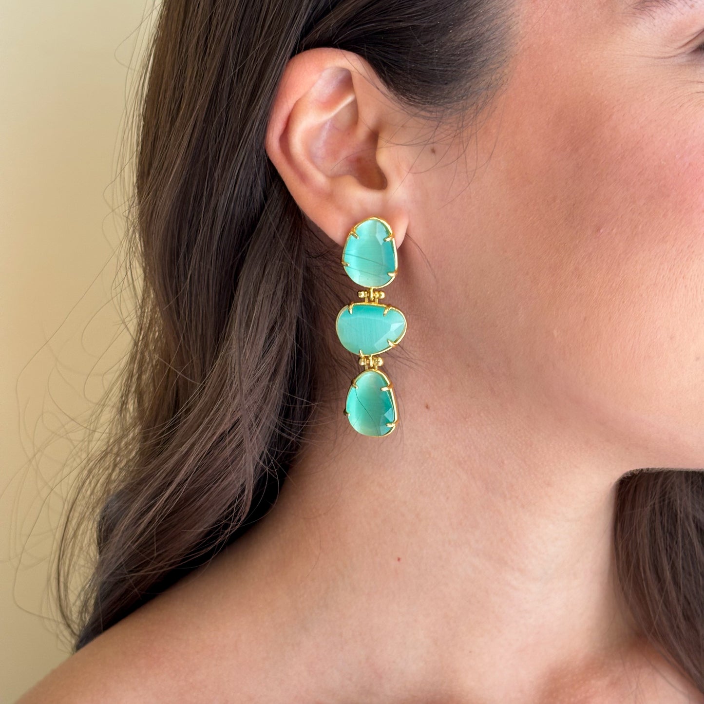 ARETES MARCIA - VERDE MENTA