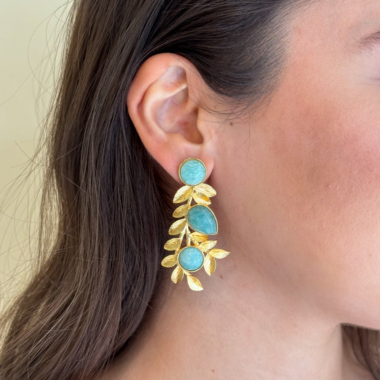 ARETES HOJITAS -MENTA