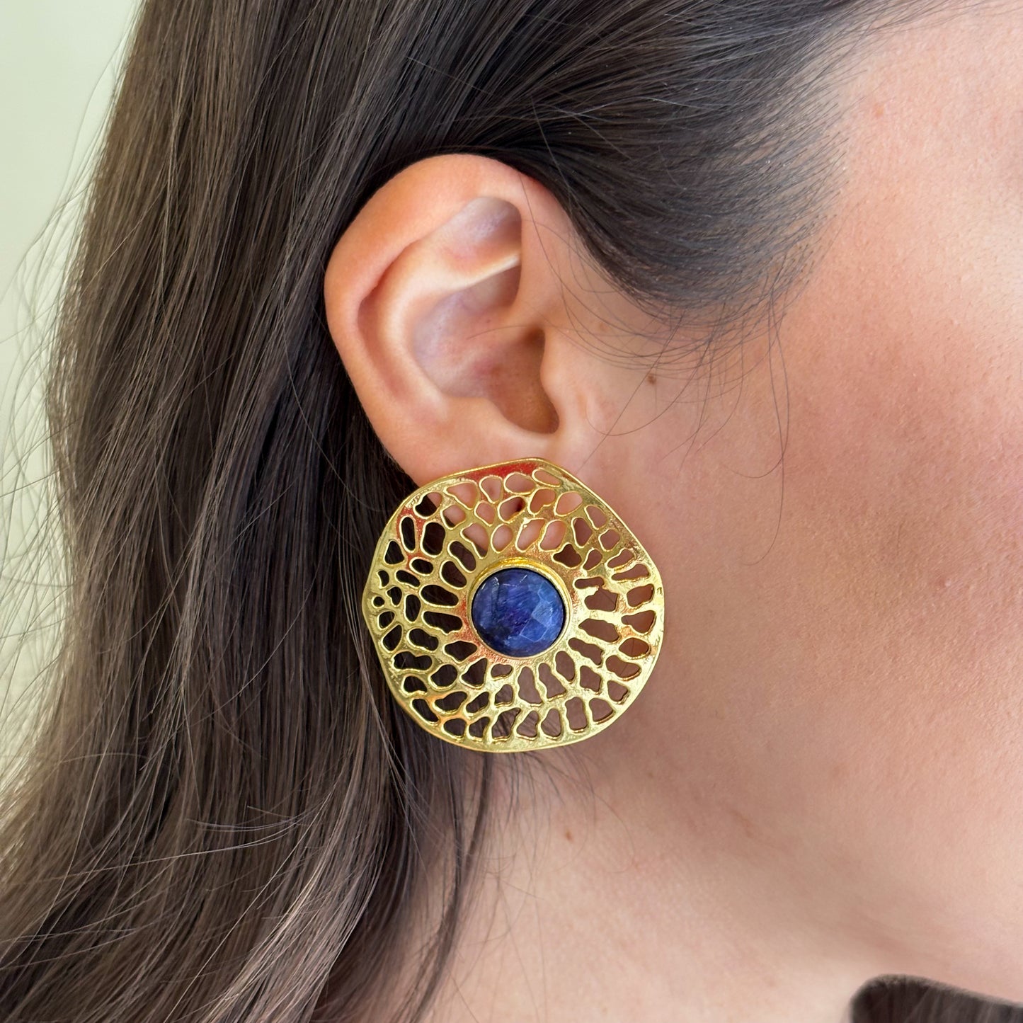 ARETES AMATISTA -AZUL