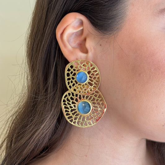 ARETES MONNGUS -AZUL