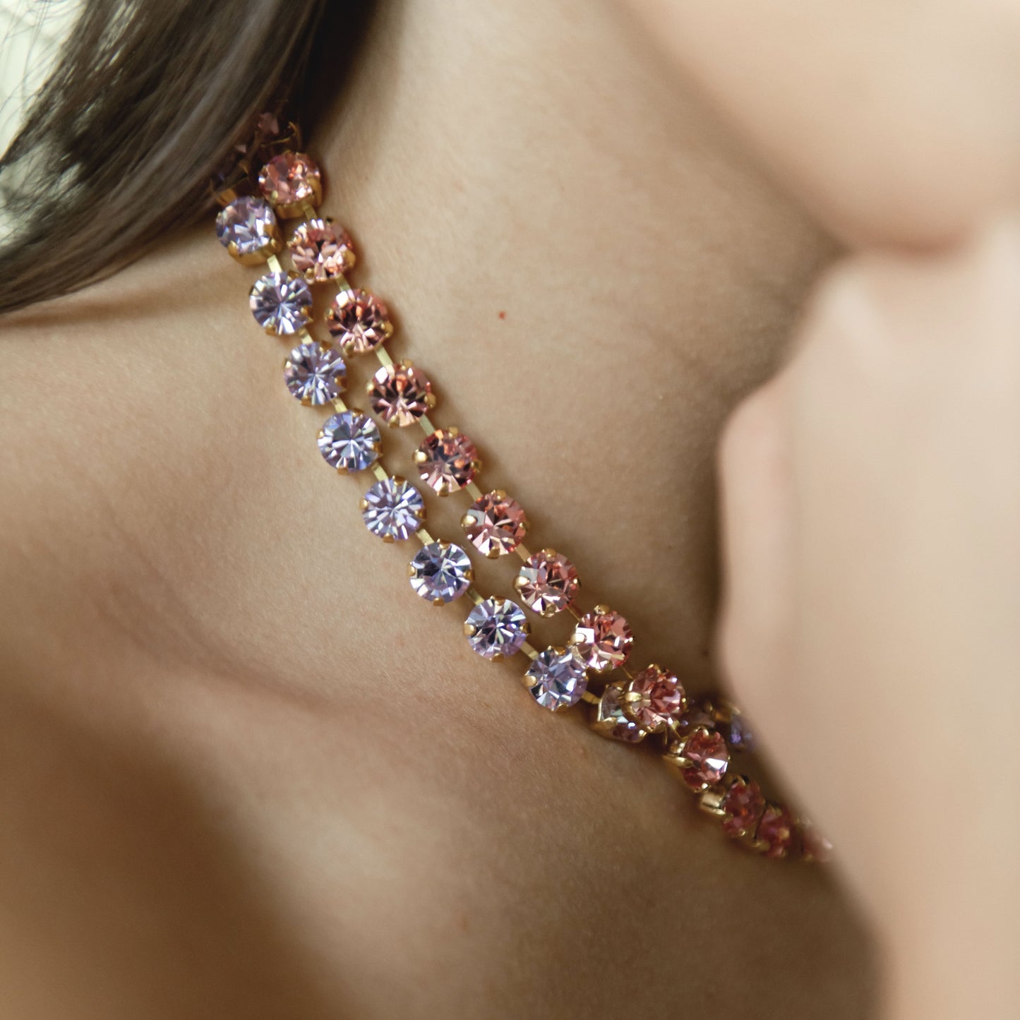 COLLAR SHINE ROSA -G