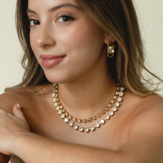 COLLAR SHINE BEIGE TORNASOL -G