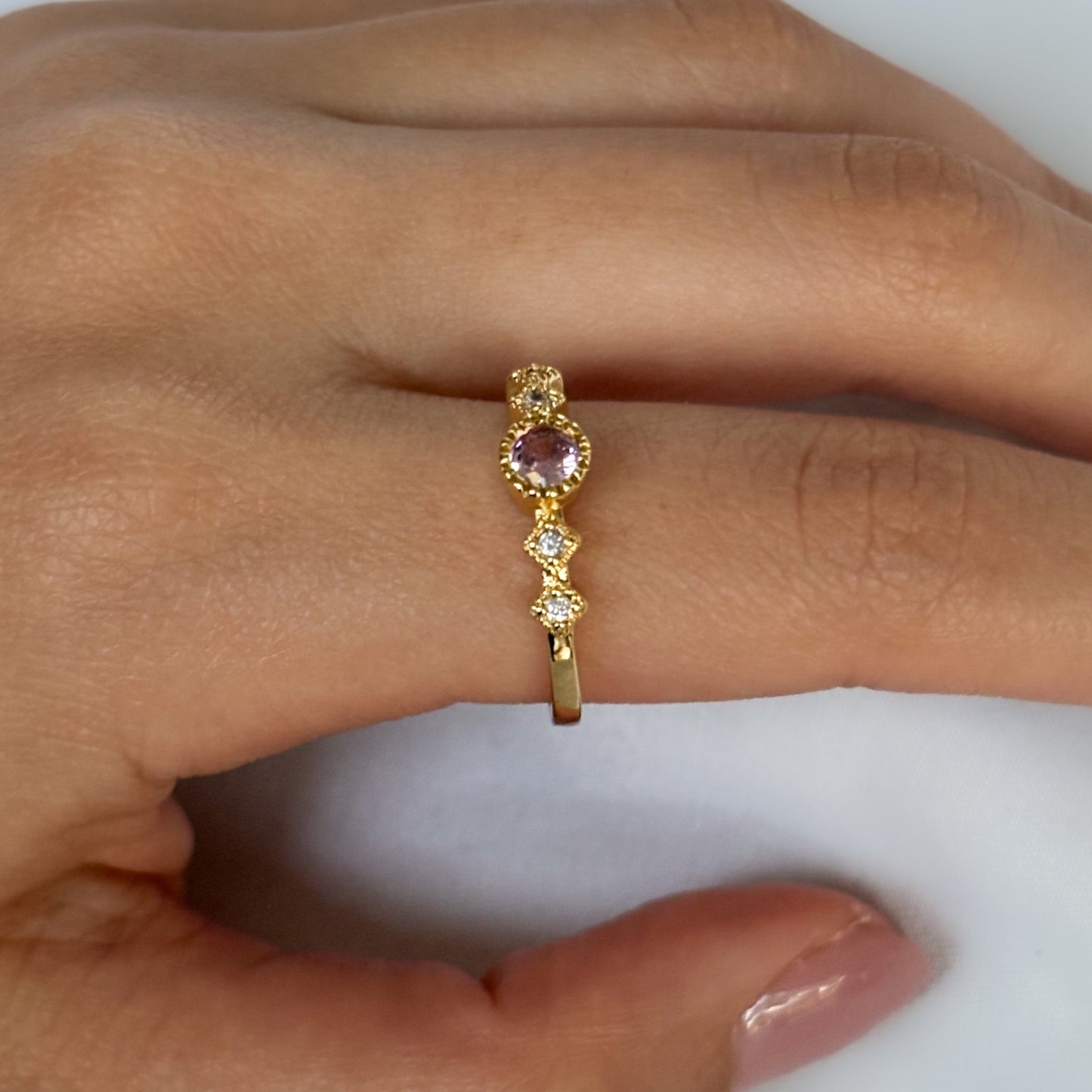 ANILLO CRISTAL ROSA