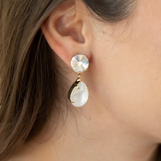 ARETES ROMELIA -BLANCO