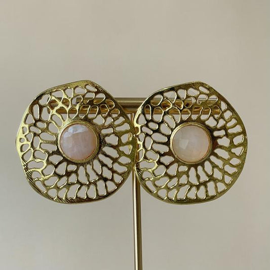 ARETES AMATISTA GRANDE -ROSA