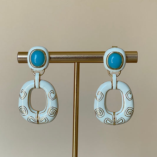 ARETES AMOUR -TURQUESA