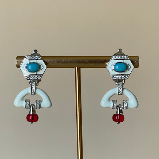ARETES KISHANA FRESA TURQUESA