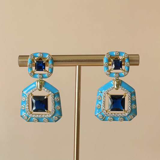 ARETES SAFIR TURQUESA