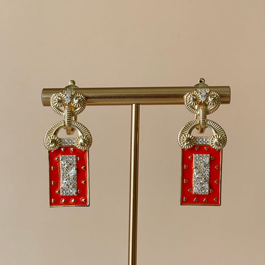 ARETES VALENTINO ROJO