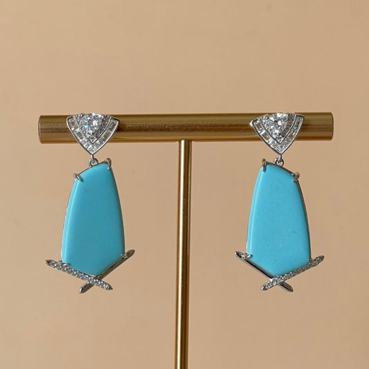 ARETES KIVA TURQUESA SILVER