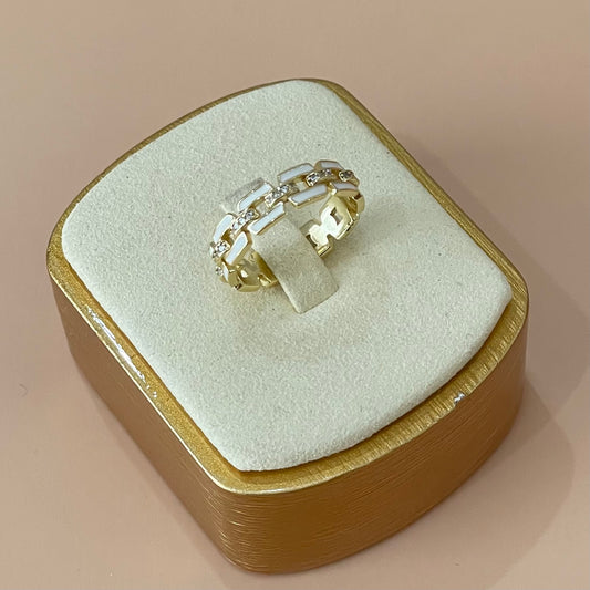 ANILLO ESLABONES -BLANCO