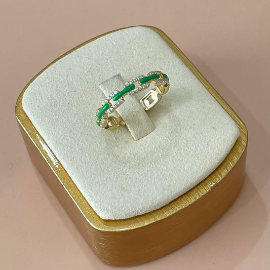 ANILLO ESLABONES -VERDE