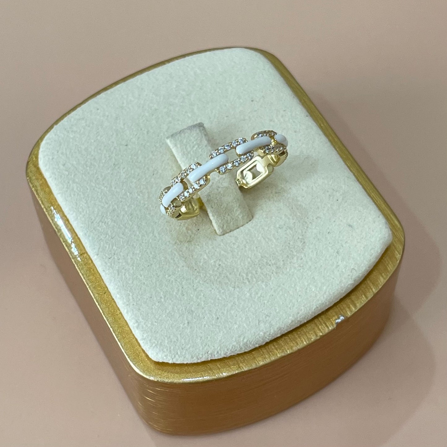 ANILLO ESLABONES -BLANCO