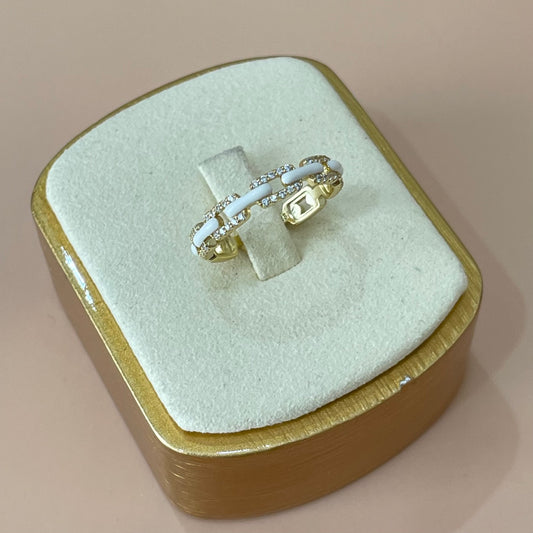 ANILLO ESLABONES -BLANCO