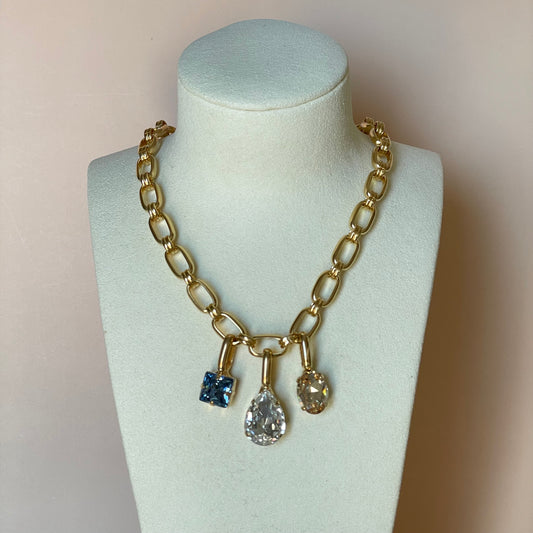 COLLAR LOVER BLUE CADENA CHUNKY