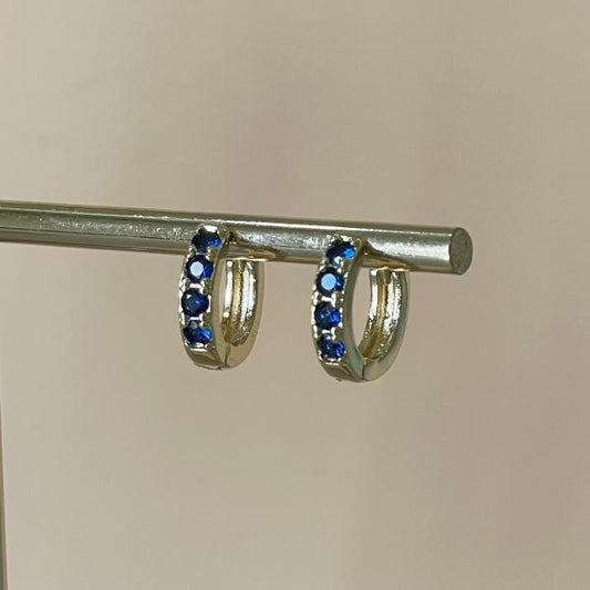 ARRACADAS CRISTAL AZUL MARINO