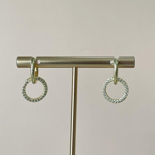 ARRACADAS DOBLES  ARO CON CRISTALES